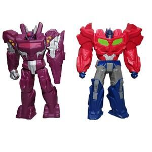 Transformers Titan Guardians Optimus Prime & Shockwave Hasbro 2013 Pre-owned